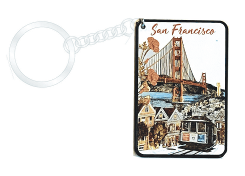 San Francisco Plastic Keychain